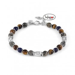 PULSERA ACERO CON PIEDRAS...